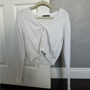 Brandy Melville white knit cardigan sweater
